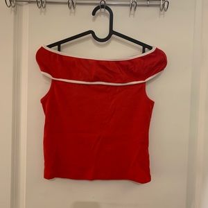 Zara Crop Top Red M